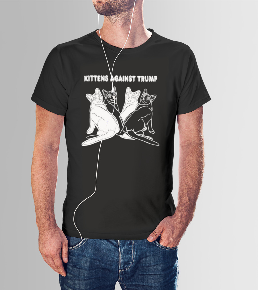 Kittens Against Trump Cats Illustration T-Shirt