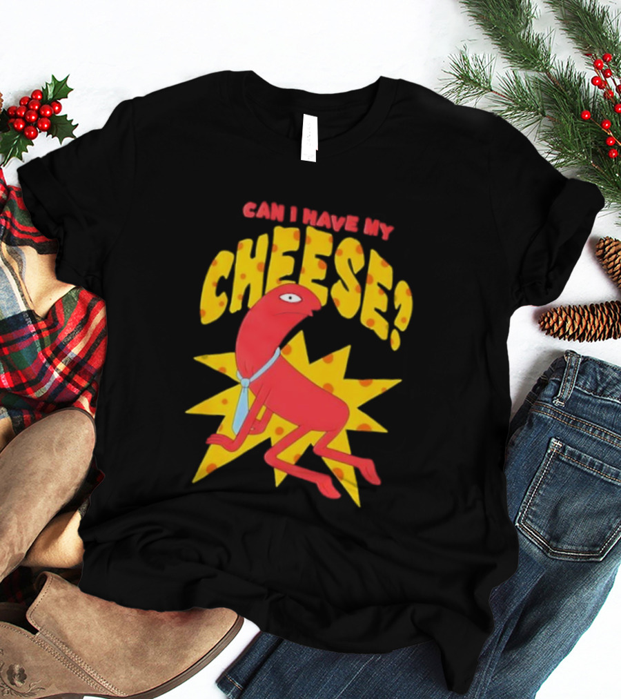 Smiling Friends Alan Can I Have My Cheese Character Illustration T-Shirt