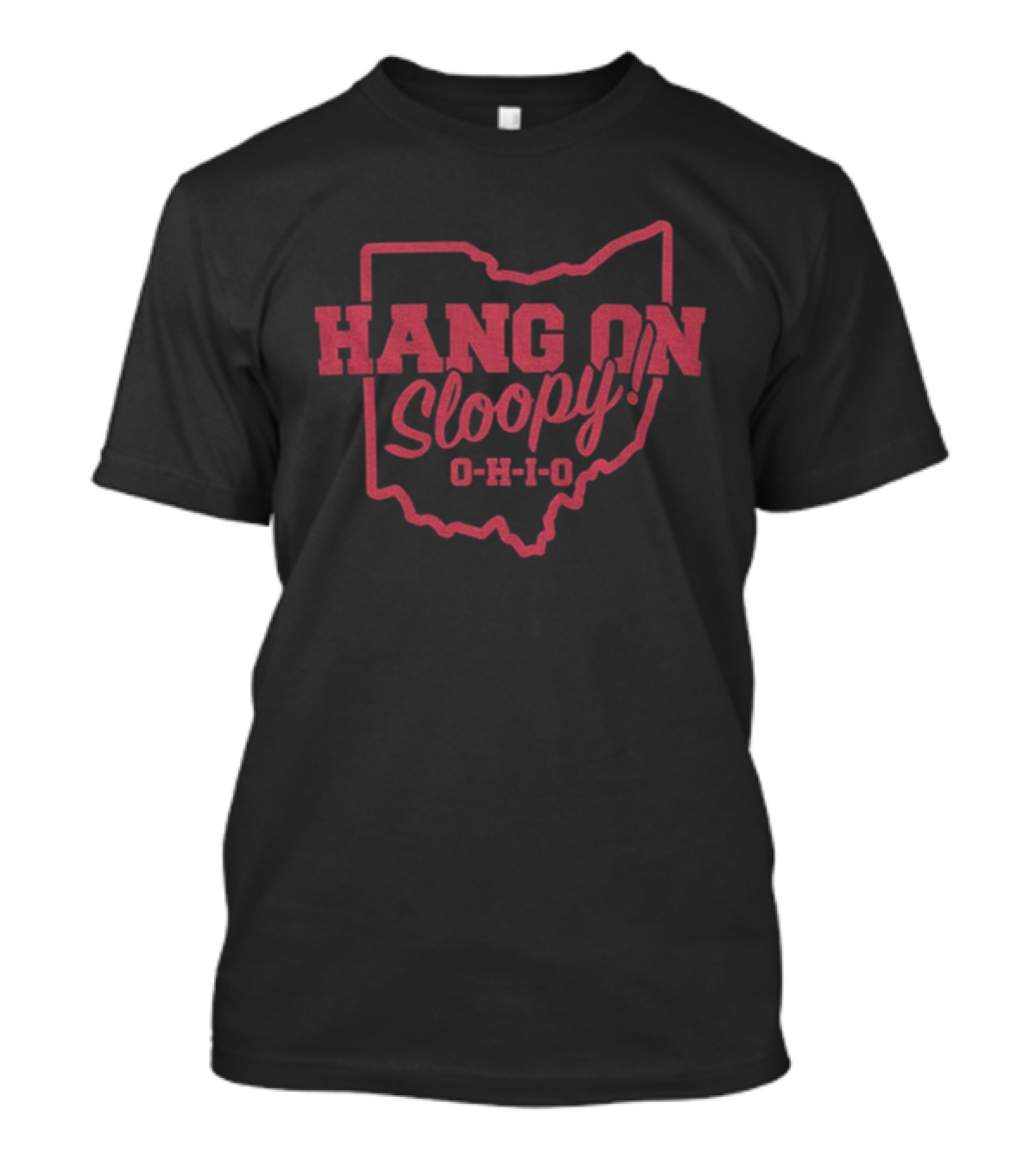 Ohio Hang On Sloopy Ohio State Buckeyes Football Outline Map T-Shirt