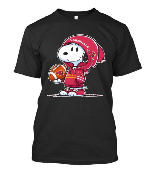 Snoopy Arizona Cardinals Football And Ball T-Shirt