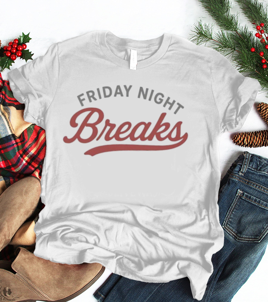 Friday Night Breaks Vintage Sports Typography Retro Styling T-Shirt