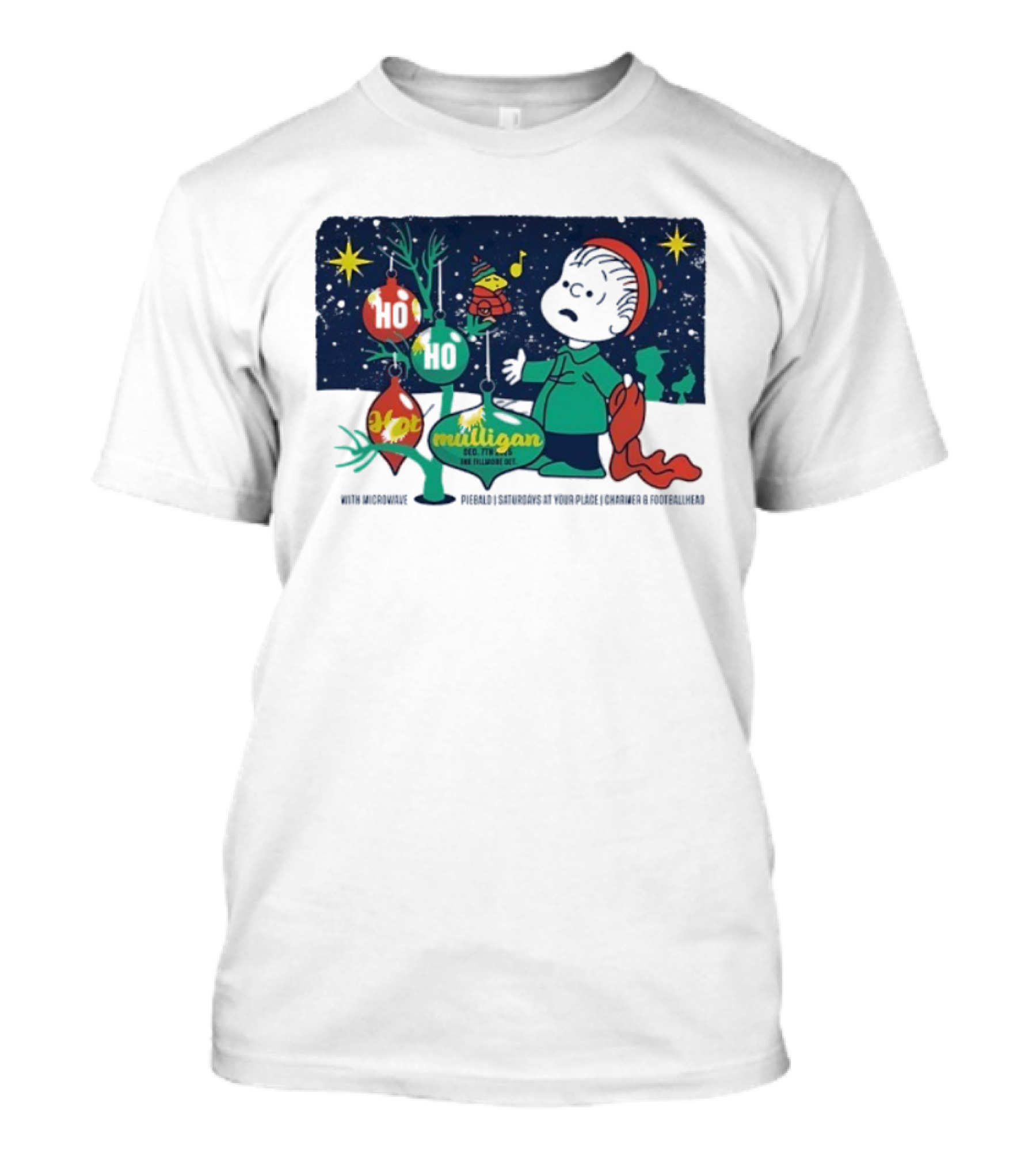 Charlie Brown Woodstock Ho Ho Hot Mulligan Detroit Michigan 2025 Night 2 VIP Peanuts The Fillmore One T-Shirt
