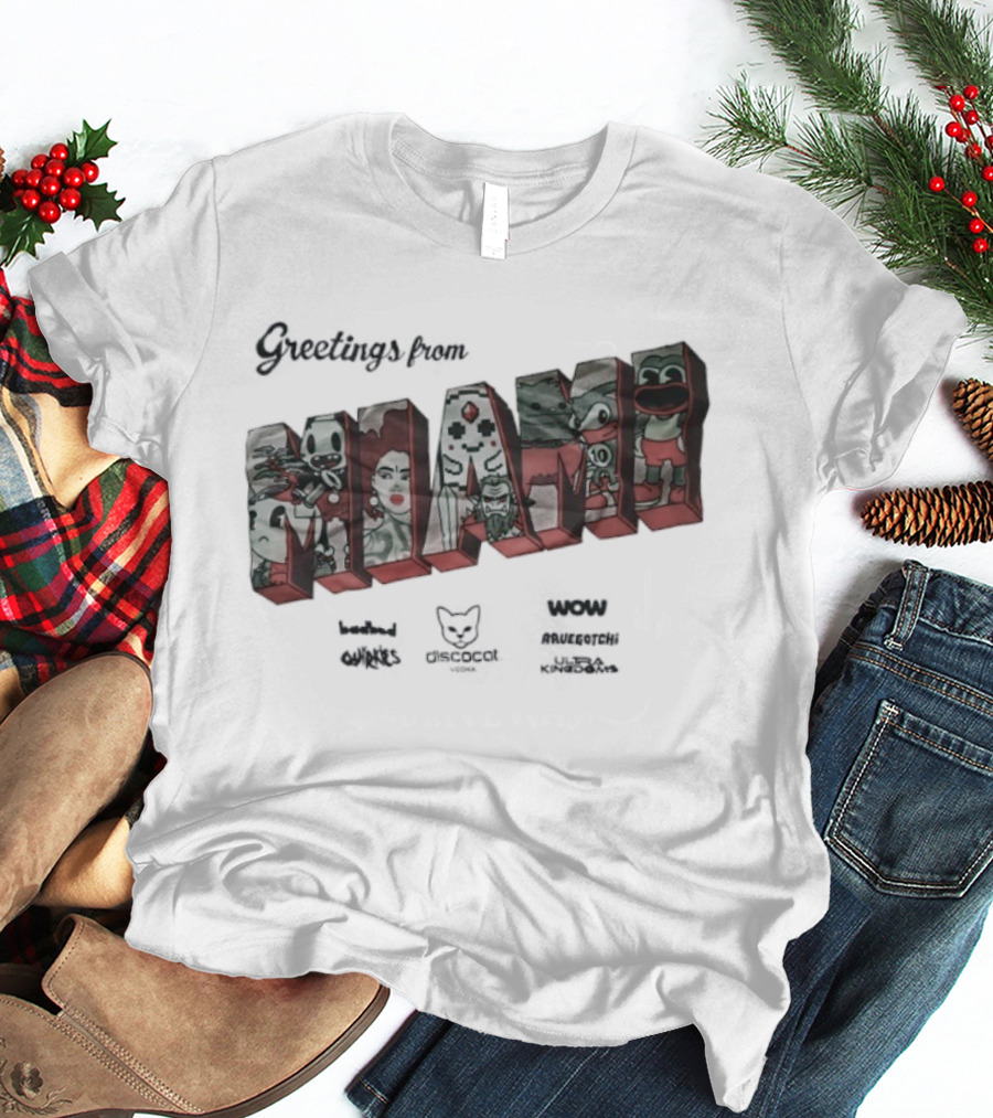 Greetings From Miami Murkage Cartel Owl Chocodile Slush Puppie T-Shirt