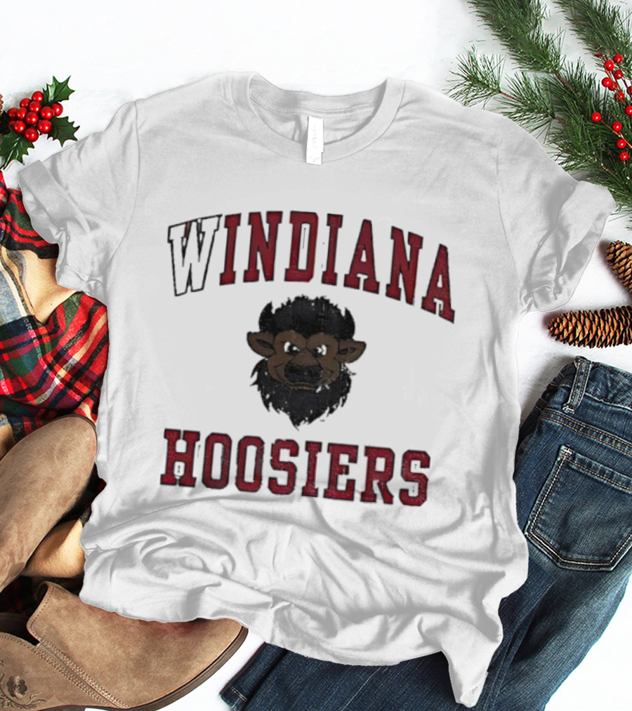 Indiana Hoosiers Vintage Buffalo Head Curved Style T-Shirt