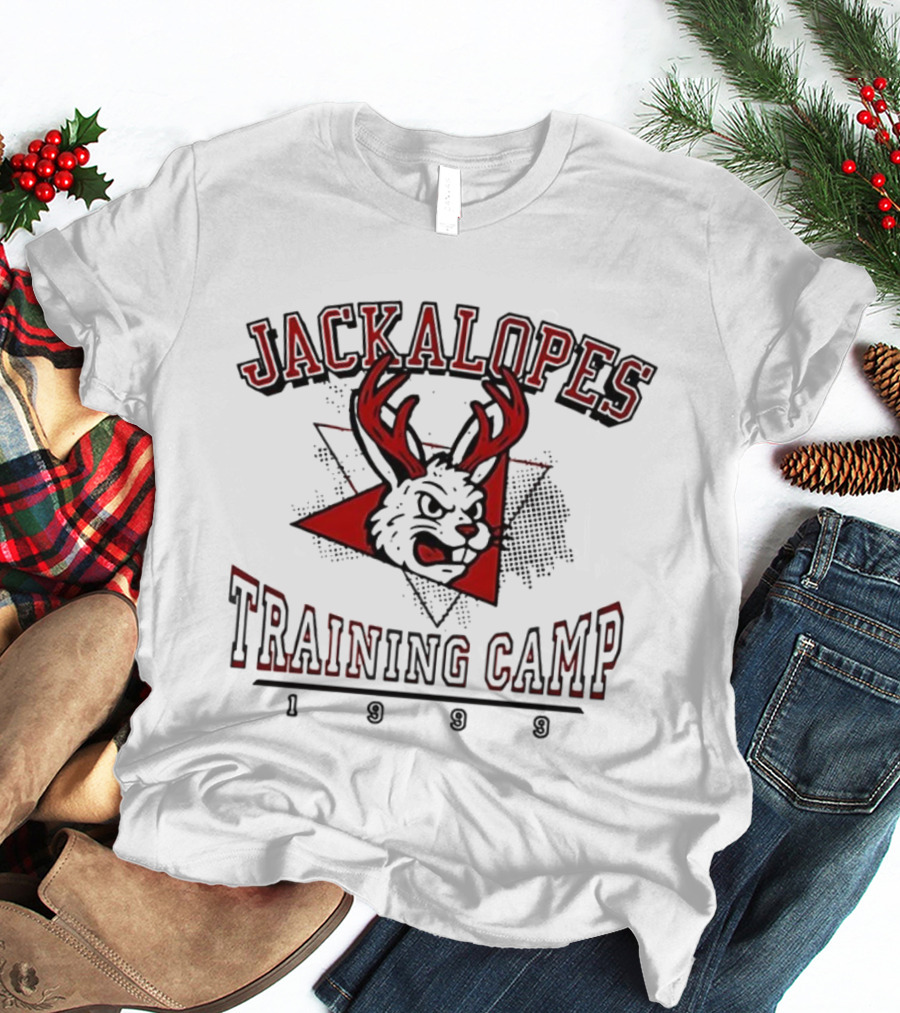 Jackalopes Training Camp 1999 Vintage Red Black Antler Head Design T-Shirt