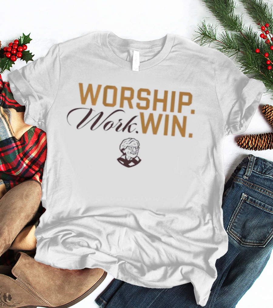 Worship Work Win Jean Dolores Schmidt March Madness Basketball Sister Impact T-Shirt