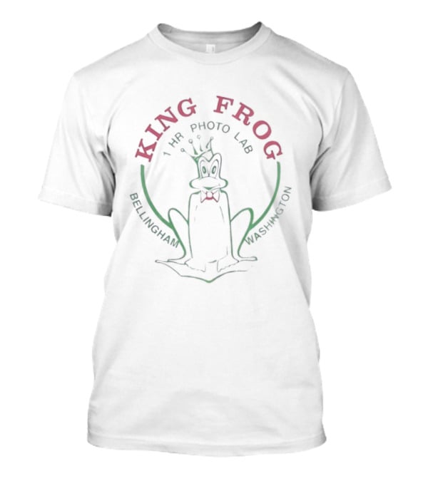 King Frog 1 Hour Photo Lab Bellingham Washington Frog Wearing Crown T-Shirt