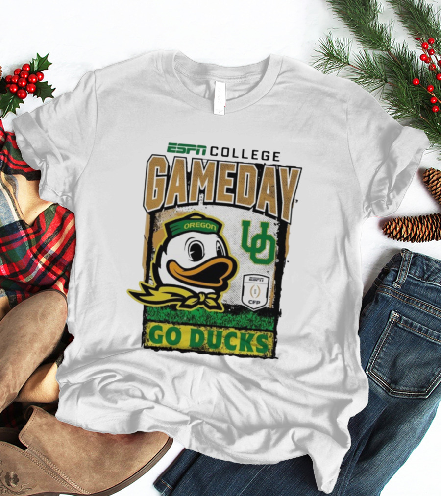 ESPN College Gameday Oregon Ducks UO CFP Go Ducks Mascot T-Shirt