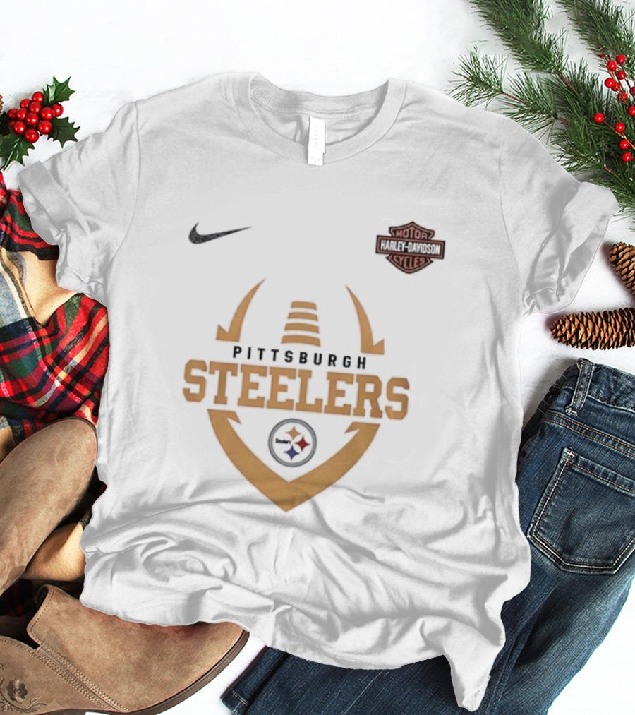 Pittsburgh Steelers Harley Davidson Cycles Live To Ride Snoopy Nike T-Shirt