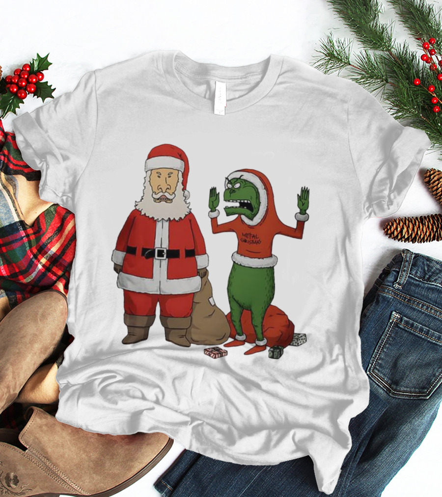 Stupid Santas Grincholio Metal Christmas Parody T-Shirt