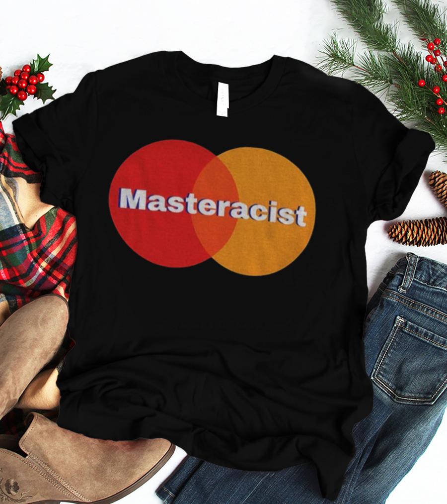 Masterracist Mastercard Parody Iconic Red Orange Overlapping Circles T-Shirt