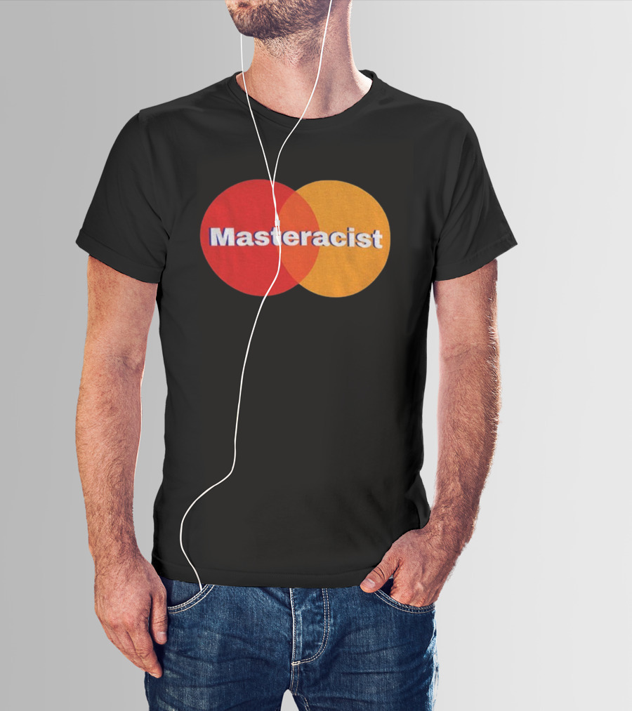 Masterracist Mastercard Parody Iconic Red Orange Overlapping Circles T-Shirt