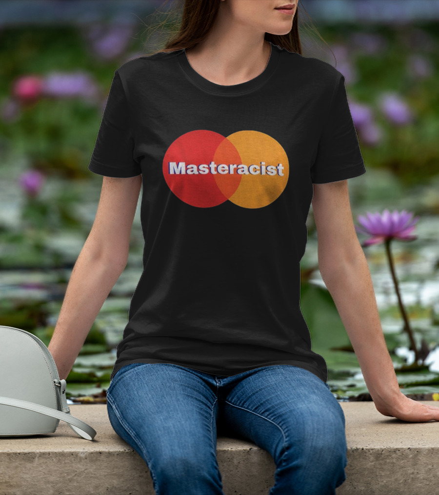 Masterracist Mastercard Parody Iconic Red Orange Overlapping Circles T-Shirt