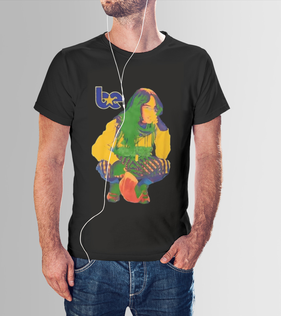 Billie Eilish BE Star Color Pop Crouching Pose T-Shirt