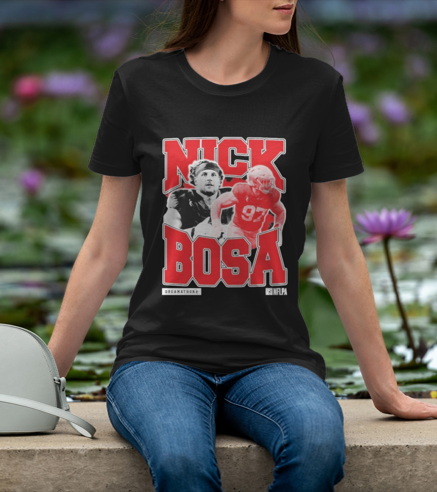 Nick Bosa Dreamathon NFLPA 97 Football Player Portrait T-Shirt
