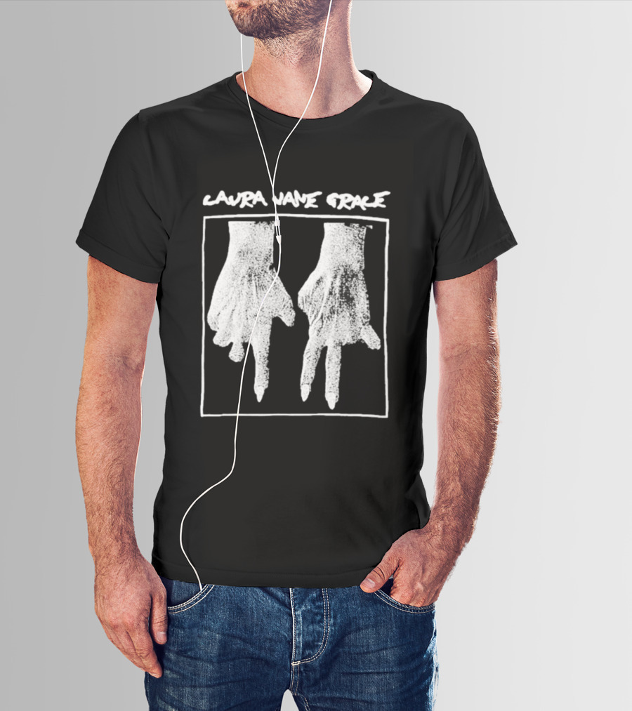 Laura Jane Grace Hands Black White Style T-Shirt