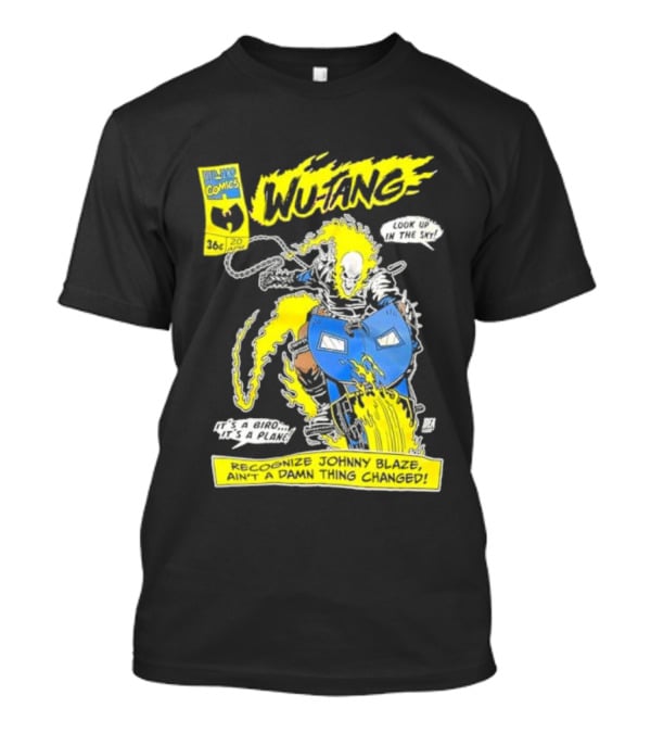 Wu-Tang Ghost Rider Look Up In The Sky WL Super Hero Comics Collab T-Shirt