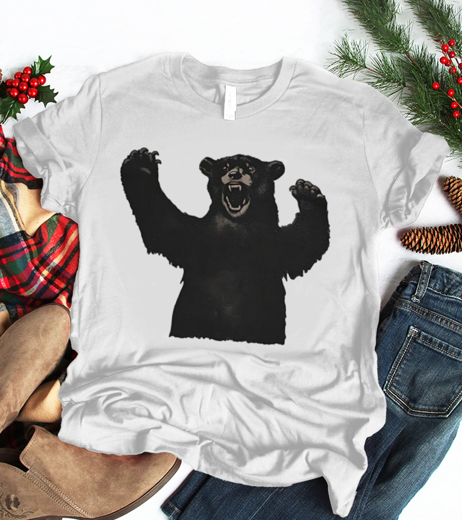 Bear Schmidt Fierce Roaring Black Bear Iconic Expression T-Shirt