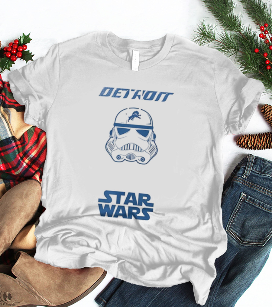 Detroit Lions Stormtrooper Star Wars Collaboration Fan Apparel T-Shirt