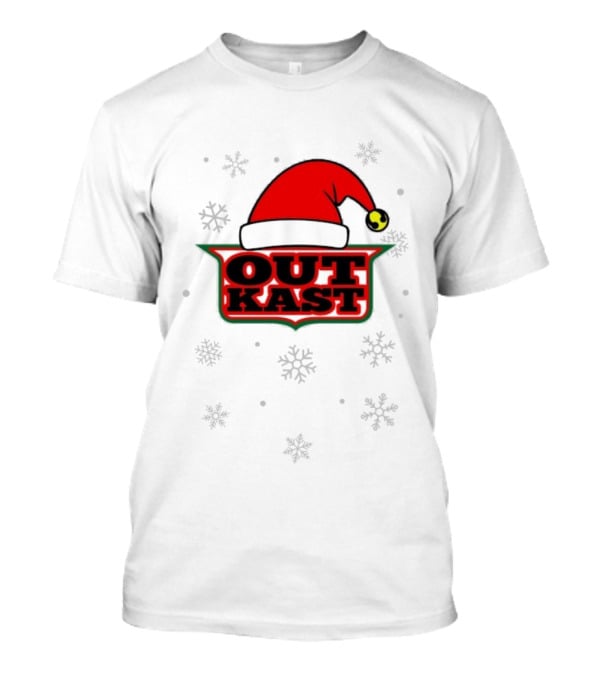 Outkast Christmas Santa Hat Snowflakes T-Shirt