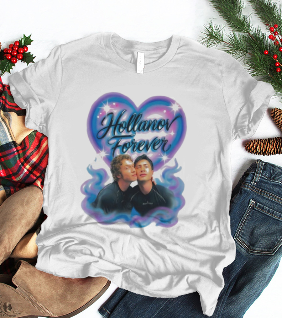 Hollanov Forever Airbrush Heart Blue Pink T-Shirt