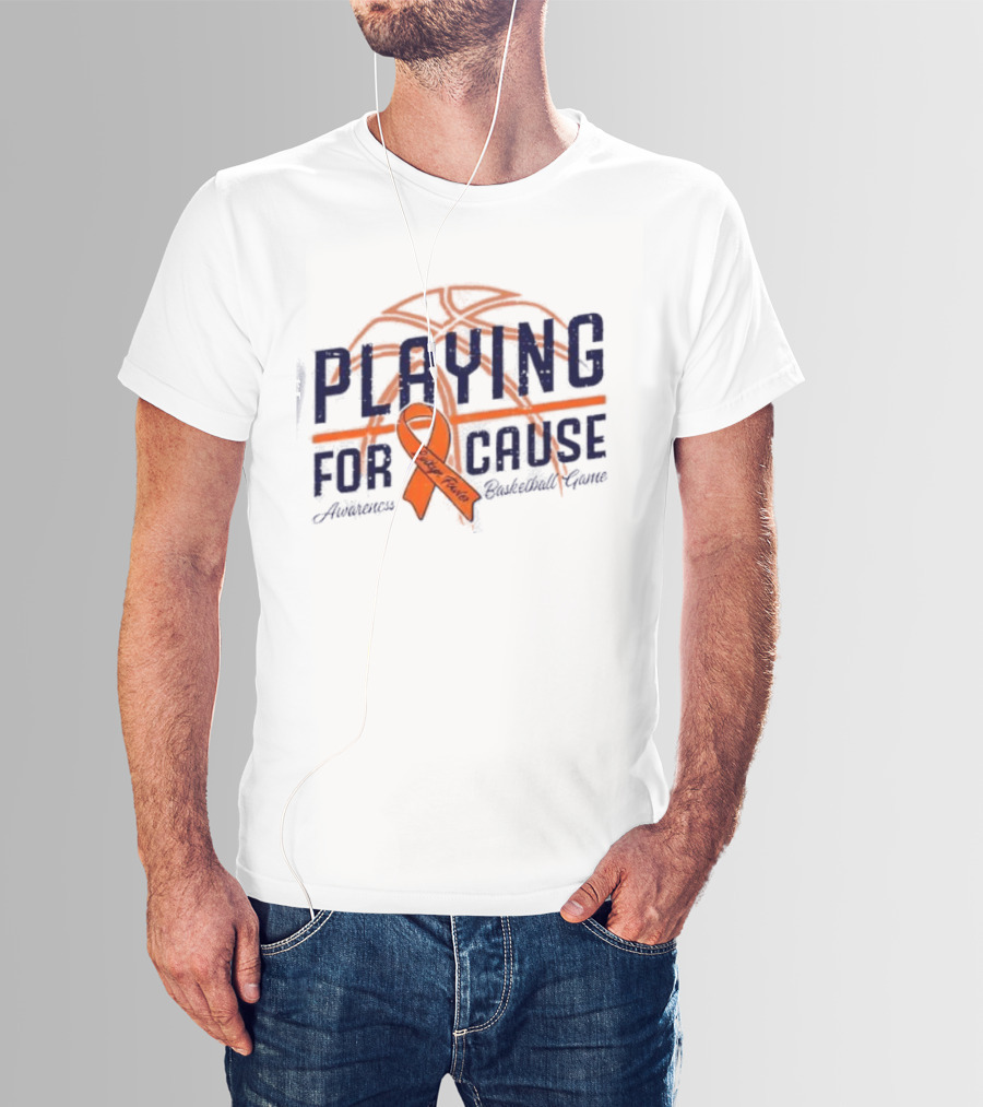 Playing For A Cause McKinney High Basketball Support Against Leukemia T-Shirt