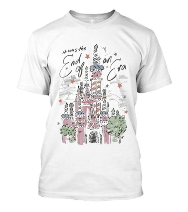 It Was The End Of An Era Magical Castle Illustration T-Shirt