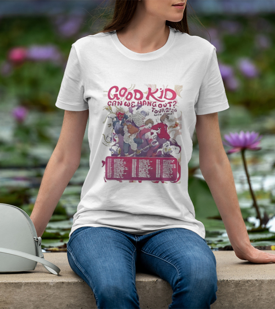 Good Kid Can We Hang Out Tour 2026 Dates Psychedelic Theme T-Shirt