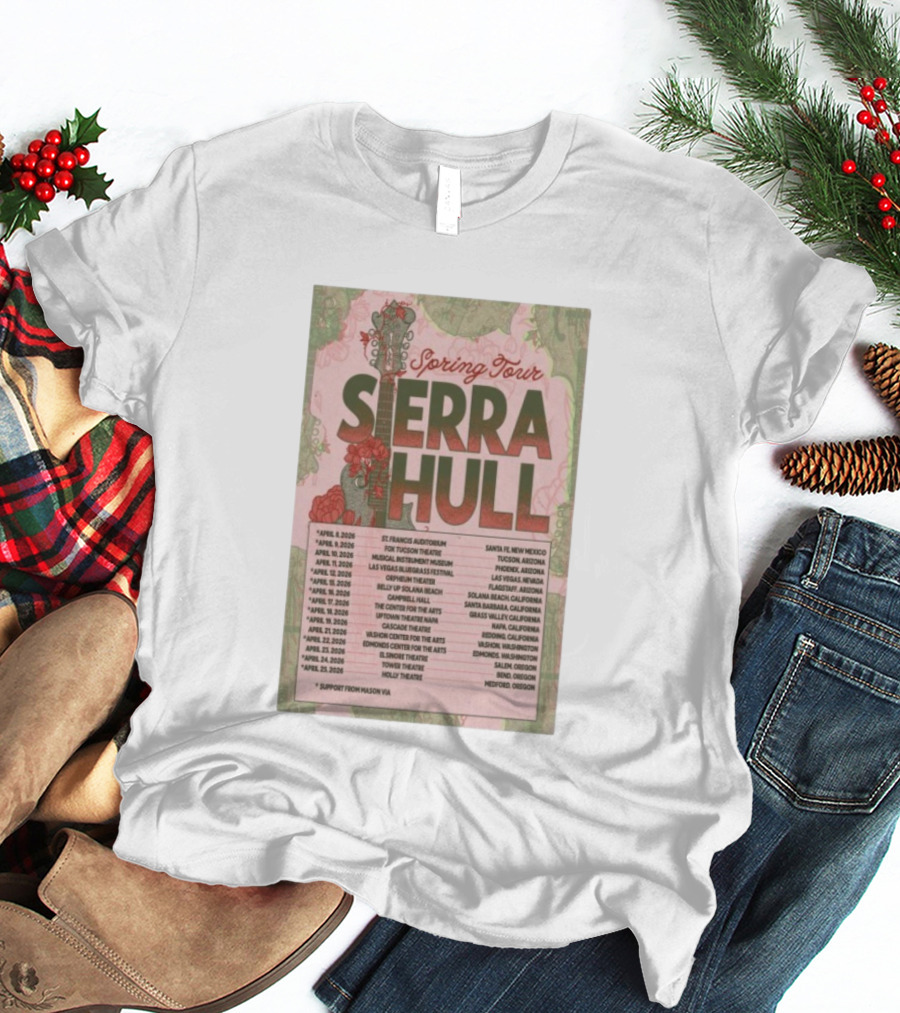 Spring Tour Sierra Hull 2026 St. Francis Auditorium Las Vegas Bluegrass Festival Tower Theatre T-Shirt