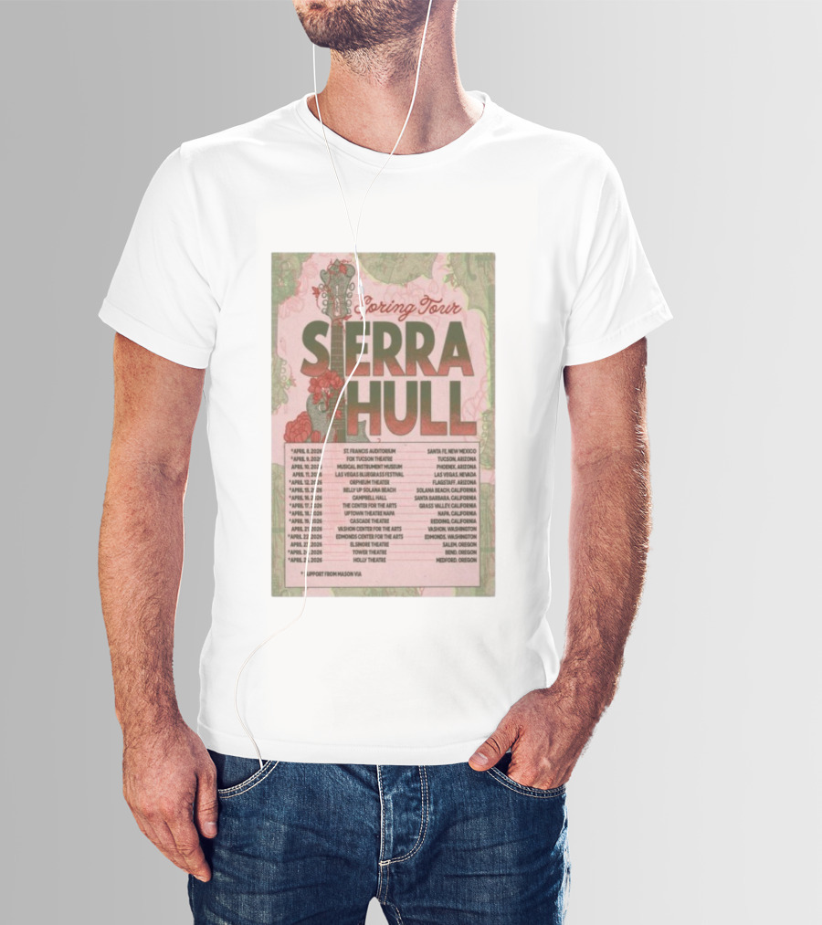 Spring Tour Sierra Hull 2026 St. Francis Auditorium Las Vegas Bluegrass Festival Tower Theatre T-Shirt