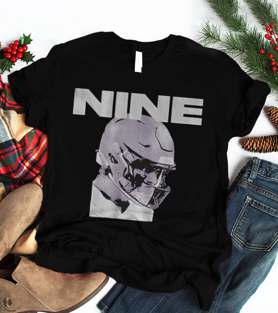 JJ McCarthy Nine Helmet Minnesota Vikings Football T-Shirt
