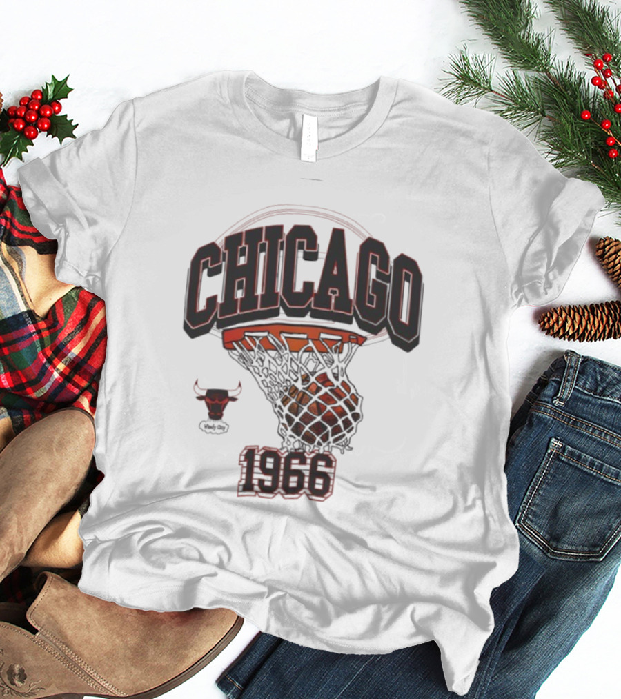 Chicago Bulls 1966 Basketball Hoop T-Shirt