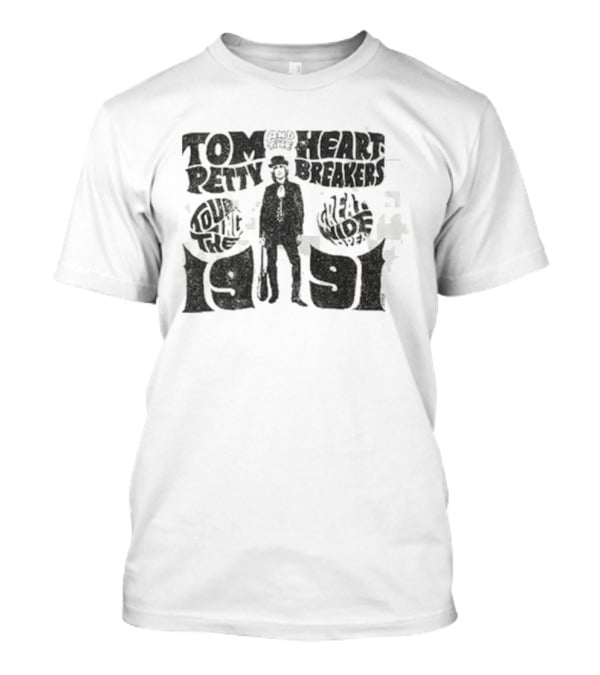 Tom Petty And The Heartbreakers Great Wide Open Tour 1991 Vintage Style T-Shirt