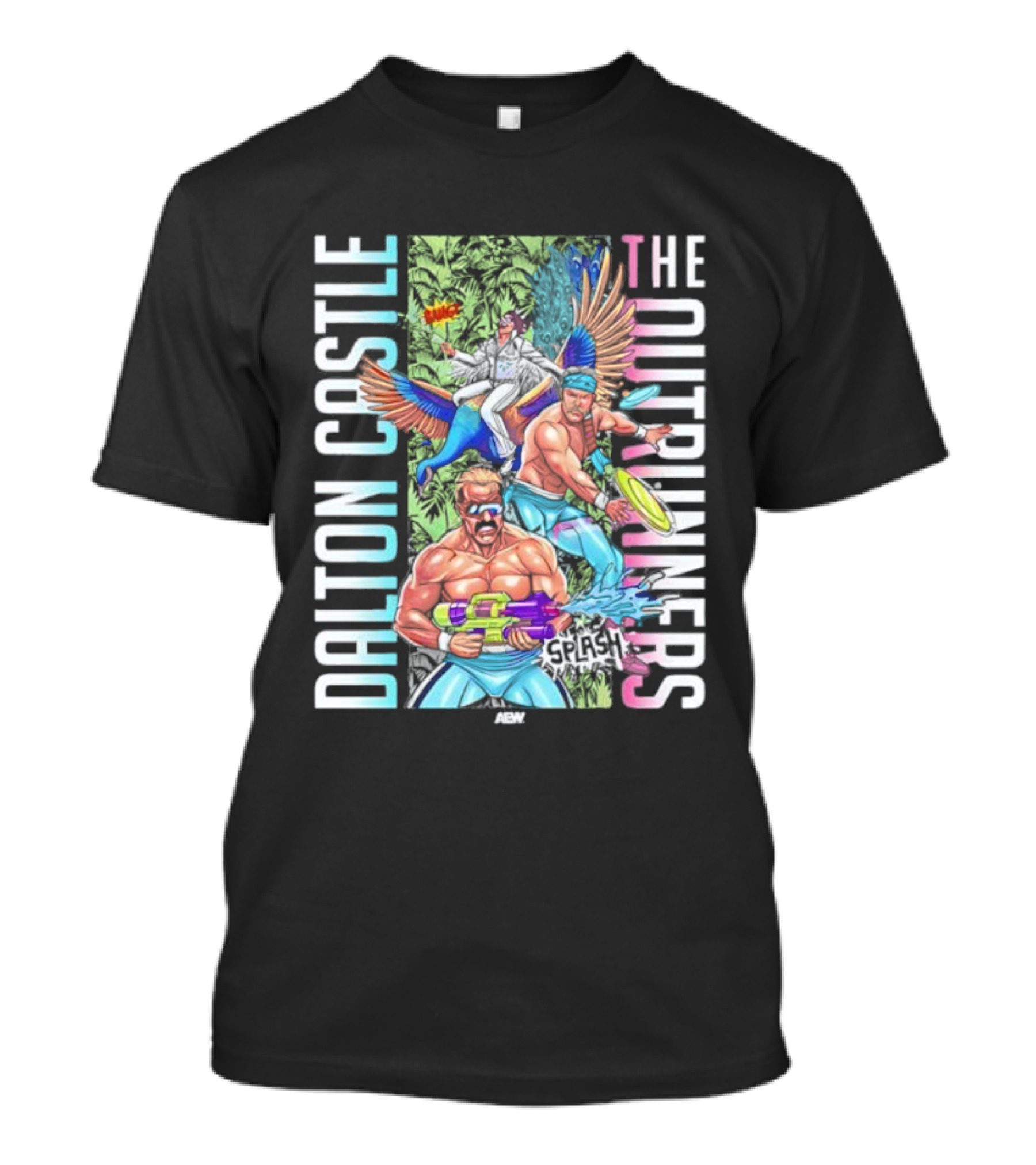 Dalton Castle The Outrunners Pro Wrestling Splash AEW Merch T-Shirt