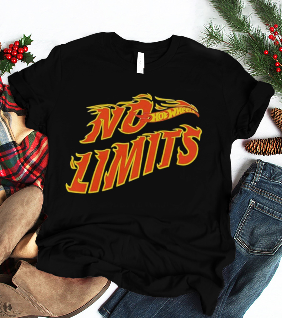 Hot Wheels No Limits Flame Text T-Shirt
