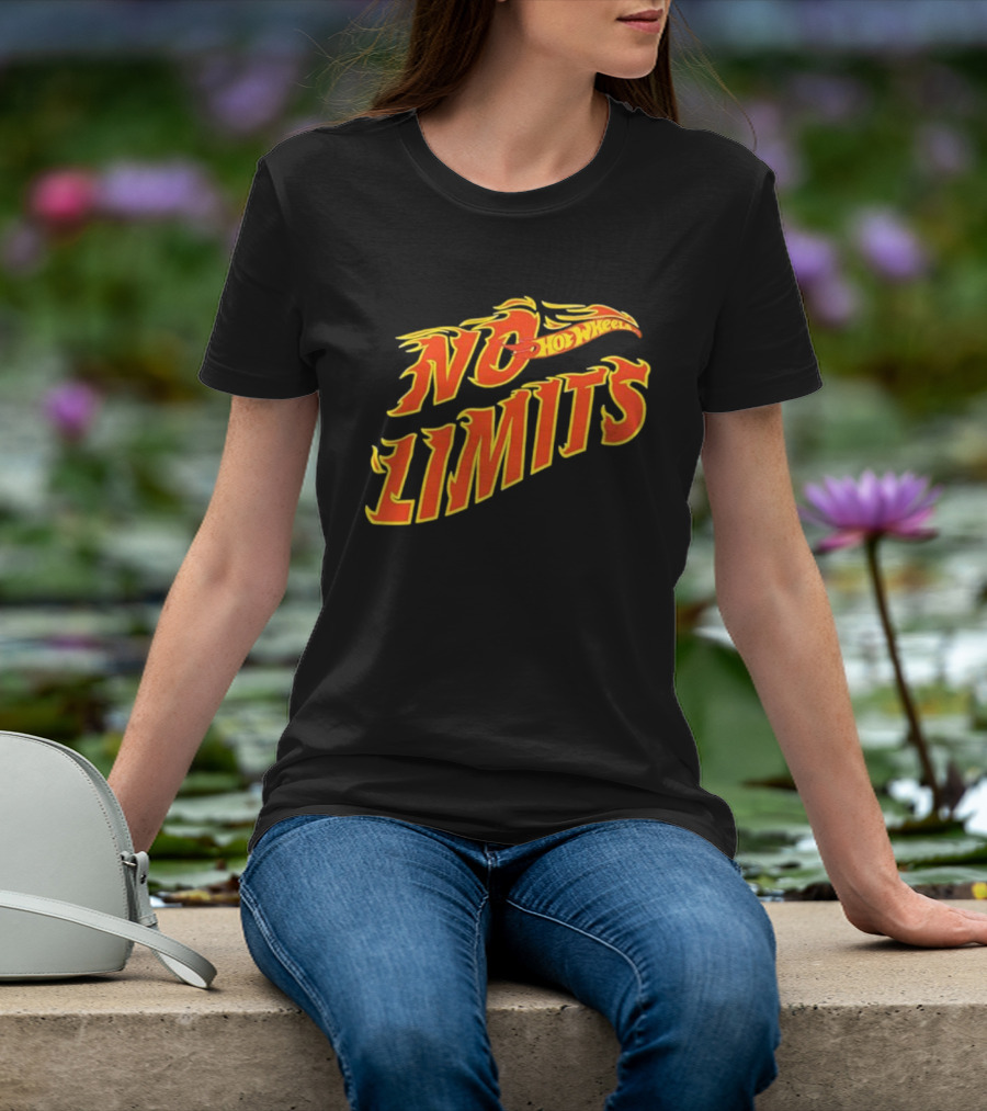 Hot Wheels No Limits Flame Text T-Shirt