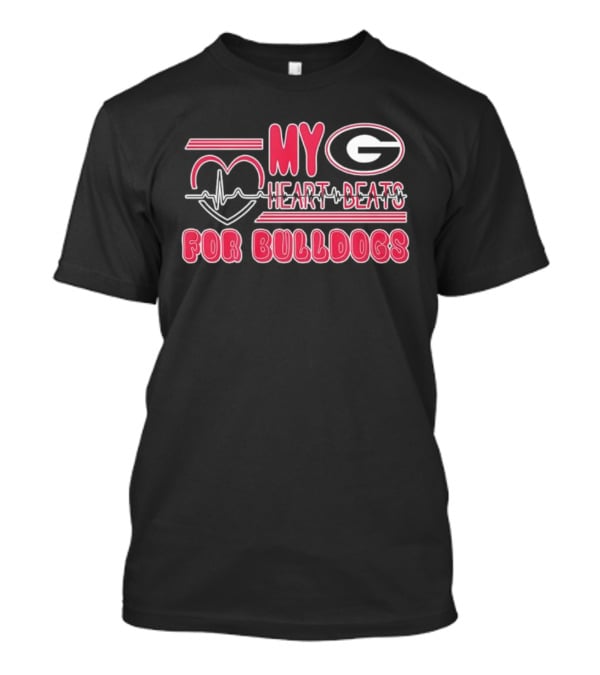 My Heart Beats For Georgia Bulldogs Football Fan Pride T-Shirt