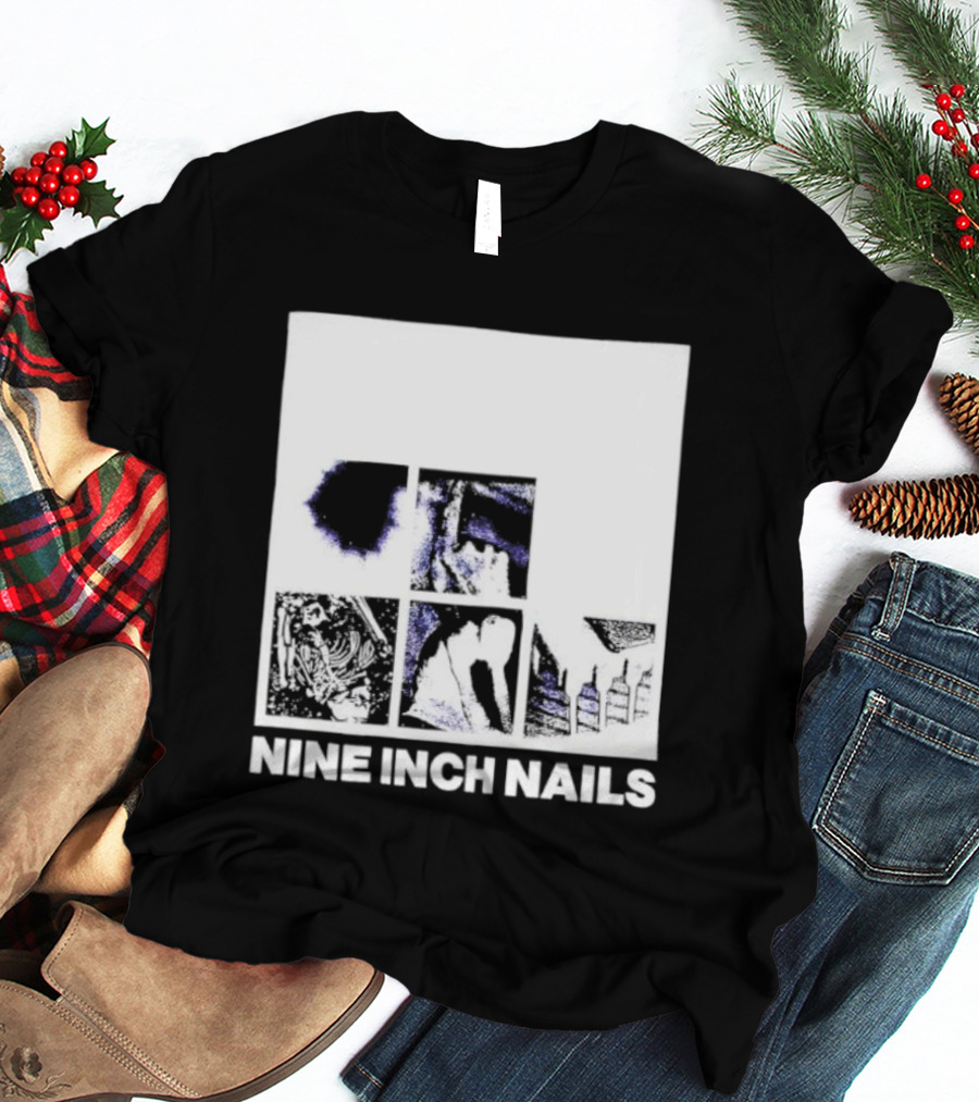 Nine Inch Nails Bad Witch Album Art With Square Panel Imagery T-Shirt