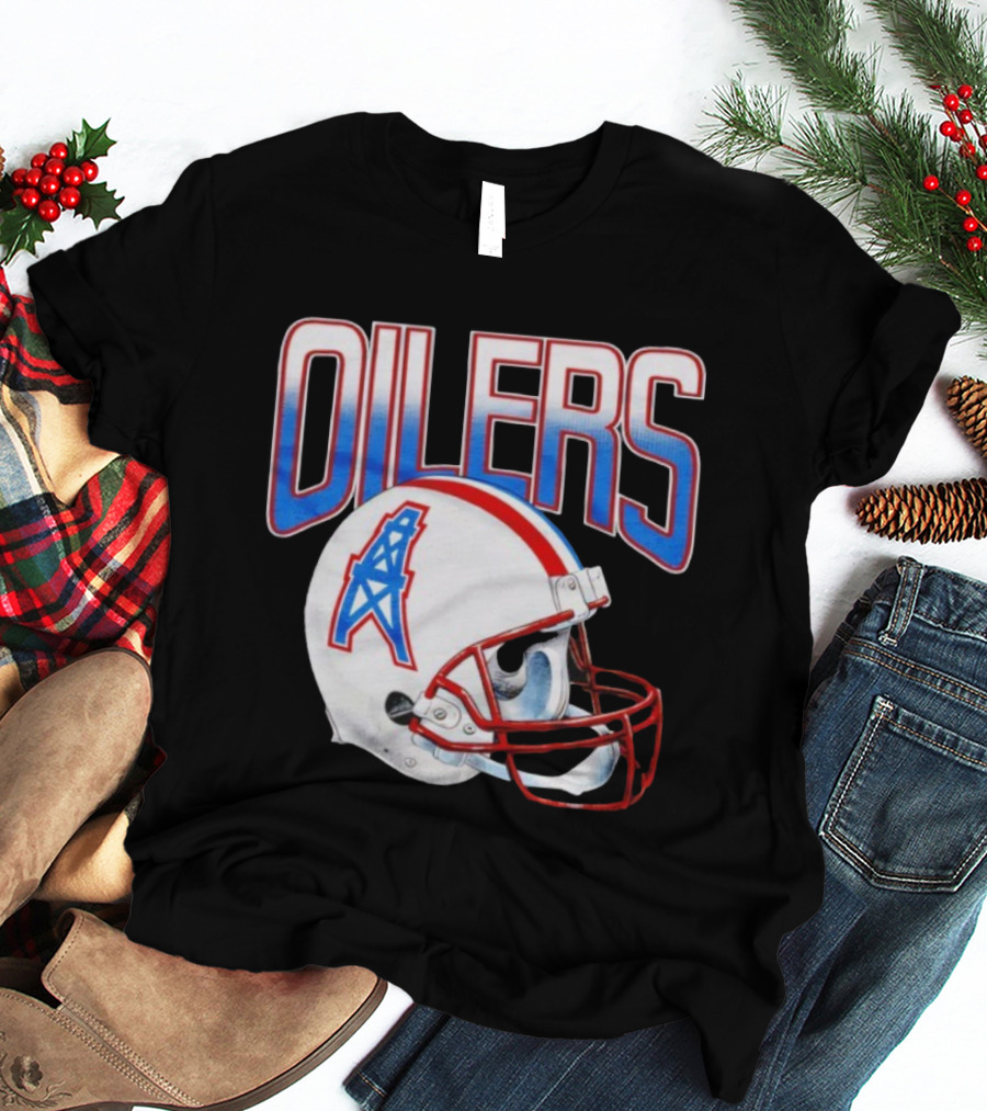 Oilers Football Gradient Helmet Classic Logo T-Shirt