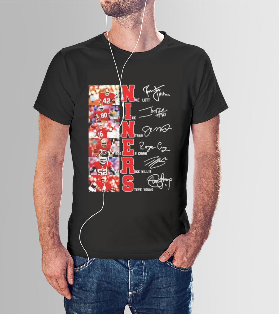 Niners San Francisco 49ers Legendary Players And Numbers T-Shirt
