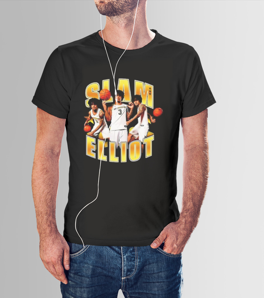 SLAM Elliot Cadeau Michigan Basketball Player Jersey T-Shirt