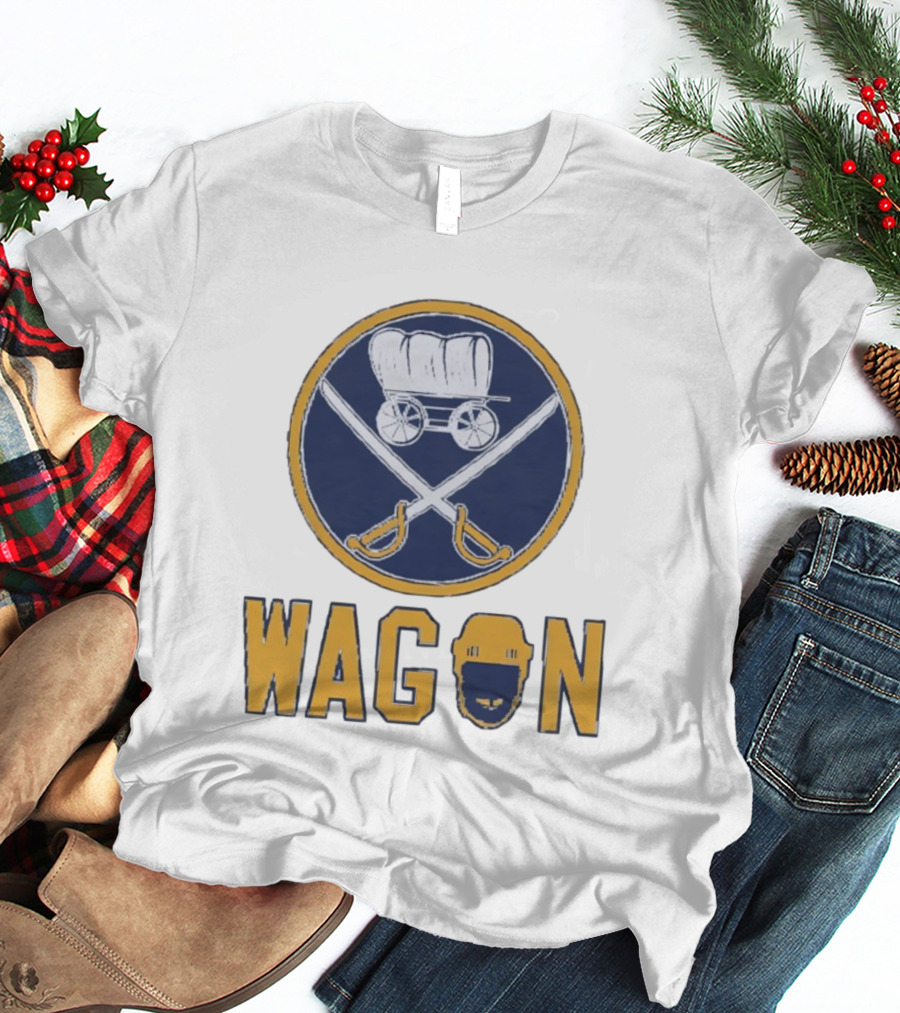 Buffalo Sabres Wagon NHL Parody Hockey Team Icon T-Shirt