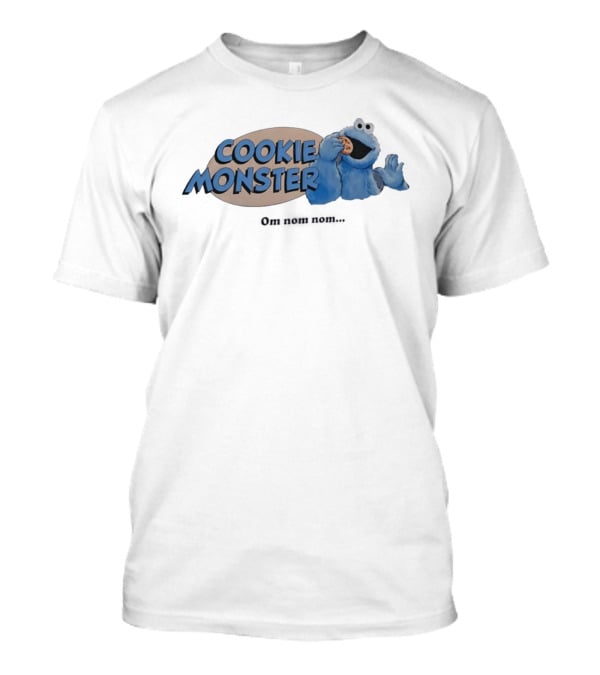 Cookie Monster Om Nom Nom Cookie Eating Fun T-Shirt