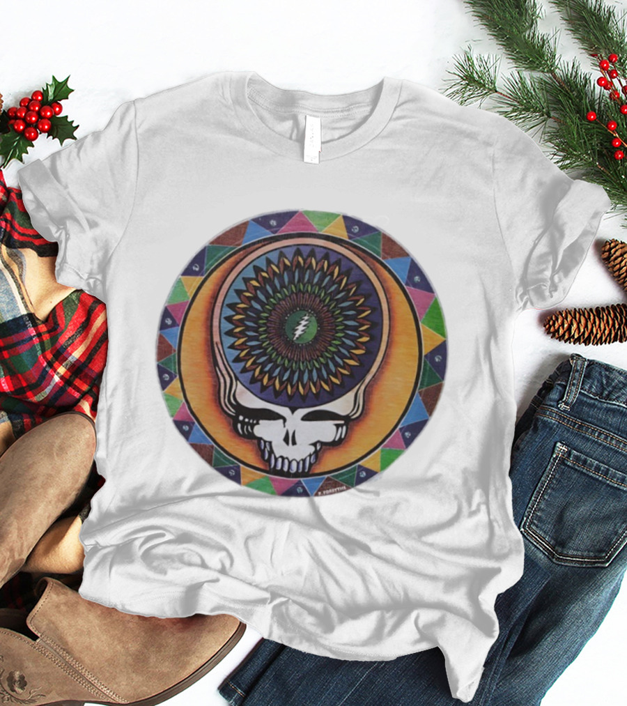 Grateful Dead Steal Your Face Skull Mandala Lightning Bolt T-Shirt