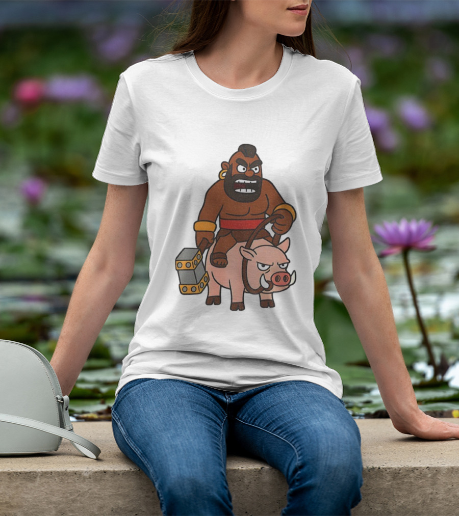 Hog Rider Character From Clash Royale Game T-Shirt