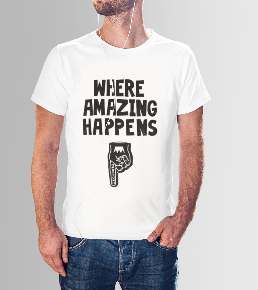 Kevin Durant Where Amazing Happens Finger Pointing Text T-Shirt