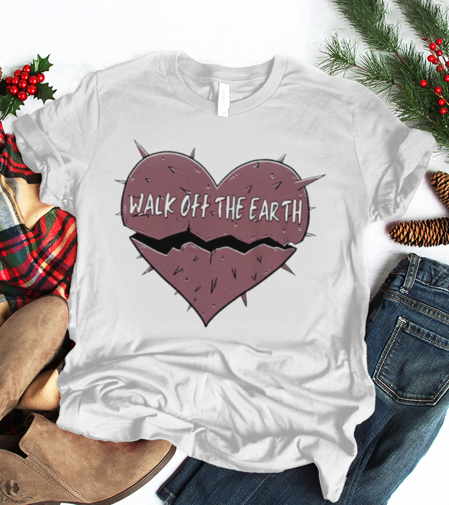 Walk Off The Earth My Stupid Heart Cracked Heart Design T-Shirt