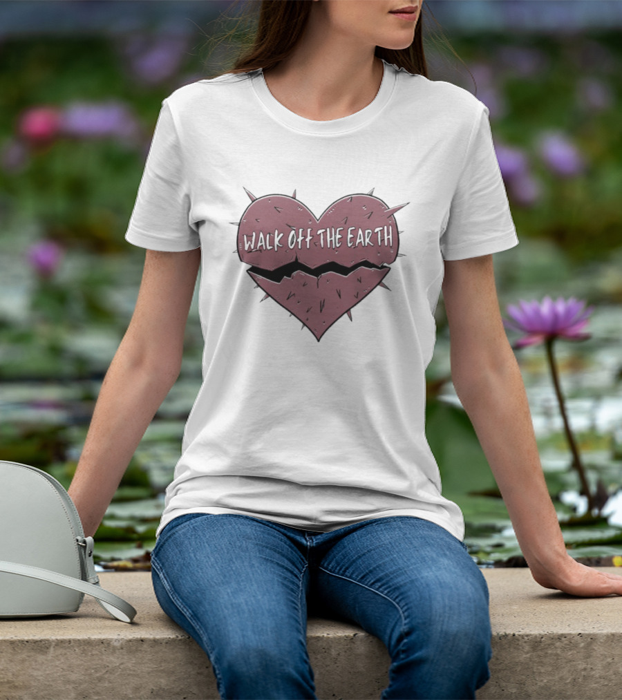 Walk Off The Earth My Stupid Heart Cracked Heart Design T-Shirt