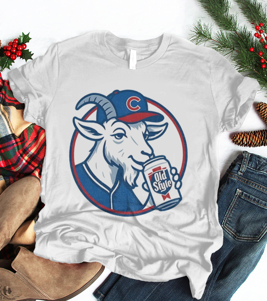 Wrigley Goat Chicago Cubs Old Style Beer MLB 2025 T-Shirt