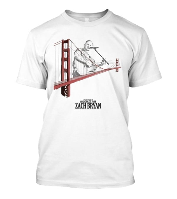 Zach Bryan Golden Gate Bridge 2025 Kings Of Leon Guitar Photo T-Shirt
